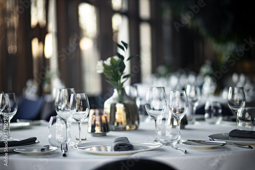 Cuadros en Lienzo Beautiful table set for an event party or wedding reception