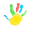 Colorful hand print