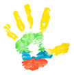 Colored hand