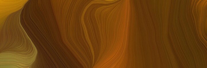 Aufkleber - very futuristic banner background with chocolate, dark golden rod and saddle brown color. abstract waves design
