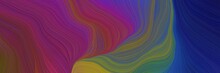 Very Beautiful Futuristic Banner With Old Mauve, Midnight Blue And Dark Olive Green Color. Abstract Waves Design