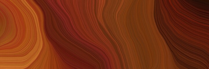 Aufkleber - very creative banner with chocolate, saddle brown and coffee color. modern soft swirl waves background illustration