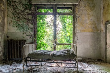 Canvas Print - Abandoned Hospital in Poveglia