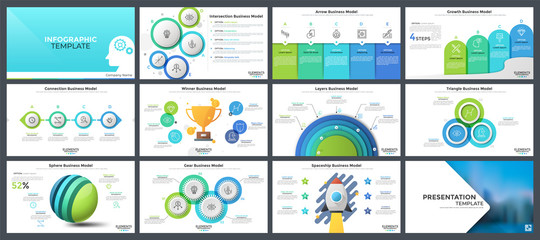 Collection of presentation templates