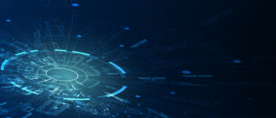 Technology data background, idea of global business solution
