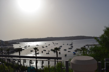 Bugibba Malta sea view at sunset