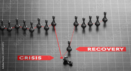 Fotomural Disaster Recovery. Business Continuity Plan After Crisis.