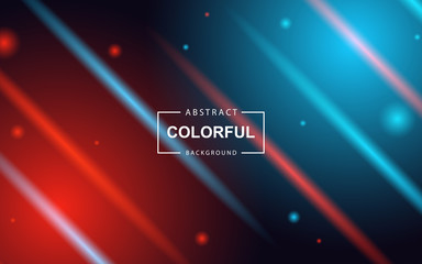 Fototapete - Trendy red and blue gradient color abstract background with fluid and memphis style composition. Modern vector layout design template can use element landing page, wallpaper, presentation, cover