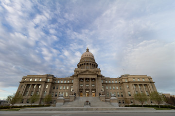 Wall Mural - Ultrawide angle view of the boise capital