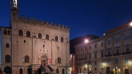 Wall Mural - gubbio square in the night