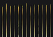 Brush Stroke Stripes pattern. Black and Gold
