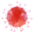Coronavirus COVID-19. Highly detailed 3d illustration of a coronavirus molecule on a white background. 3D render.