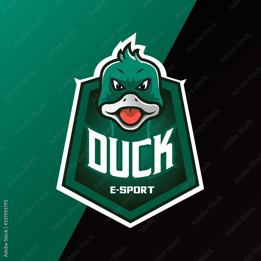 Duck Mascot Esport Logo Design Vector with Modern Illustration Concept ...
