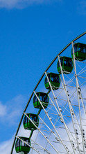 Green Ferriswheel At Fairground
