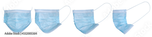 Fotografía Medical mask or surgical earloop face mask isolated
