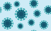 Vector COVID Corona Virus Seamless Pattern Background