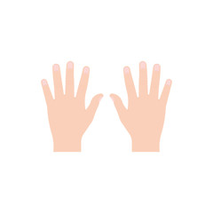 Two hands icon. Vector illustration.