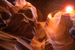 Antelope Canyon with sunburst