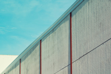 Poster - Abstract architecture. Close up of a warehouse facade.