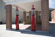 Restored old gas station and Spruce Street visitors center along the Lincoln Highway, US 30, Ogallala, Nebraska