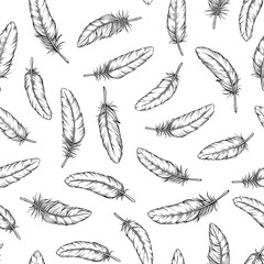 Sticker - Feather seamless pattern