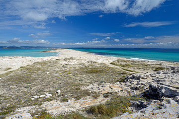 Sticker - Dream beach on Formentera - Traumstrand auf Formentera