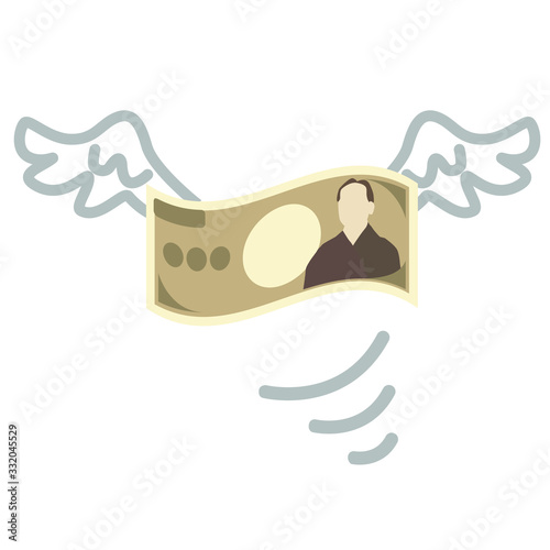 羽のついたお金が飛んでいくイラスト Buy This Stock Vector And Explore Similar Vectors At Adobe Stock Adobe Stock