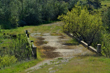 Old 1940's Era Bridge For The “Marysville Road” Now Used As Footpath, Yuba County, California 