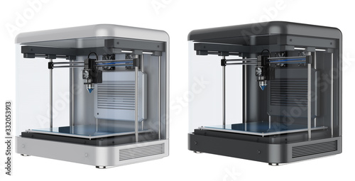 Fotografía 3d printer with injector nozzle