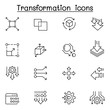 transform, edit, change, scale, update icon set in thin line style