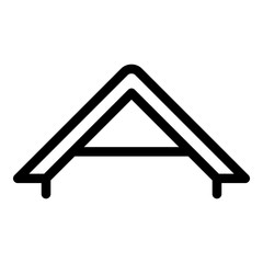 Poster - Gable roof icon. Outline gable roof vector icon for web design isolated on white background