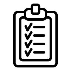Poster - check list icon. outline check list vector icon for web design isolated on white background