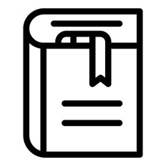 Poster - Diary icon. Outline diary vector icon for web design isolated on white background