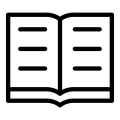 Poster - Open encyclopedia icon. Outline open encyclopedia vector icon for web design isolated on white background