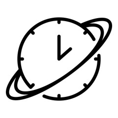 Poster - Saturn watch icon. Outline saturn watch vector icon for web design isolated on white background