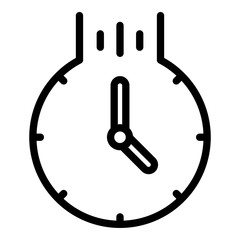 Poster - Falling clock icon. Outline falling clock vector icon for web design isolated on white background