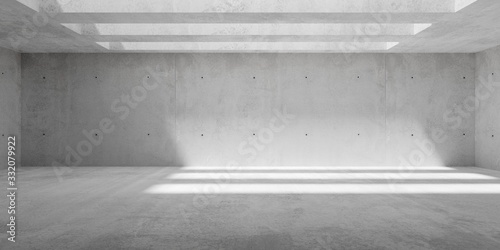 Dekoracja na wymiar  nowoczesne-betonowe-sciany-przedpokoj-z-cieniami-swiatla-sufitu-i-szorstka