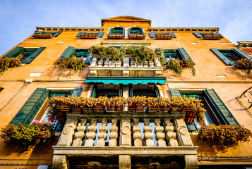 Poster - typical old facade in italy