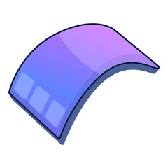 Poster - Bent tablet icon. Cartoon of bent tablet vector icon for web design isolated on white background