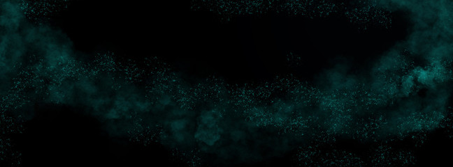 Wall Mural - Milky way, star and galaxy, space dust background in green color at night