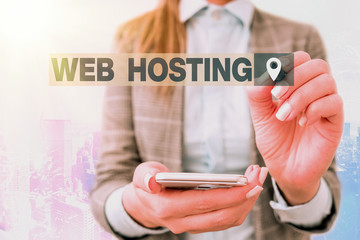 Fototapete - Text sign showing Web Hosting. Business photo text business of providing storage space and access for websites
