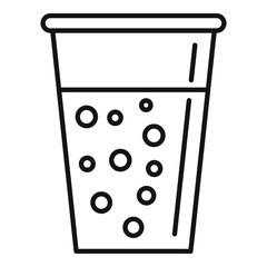 Poster - Celery juice glass icon. Outline celery juice glass vector icon for web design isolated on white background