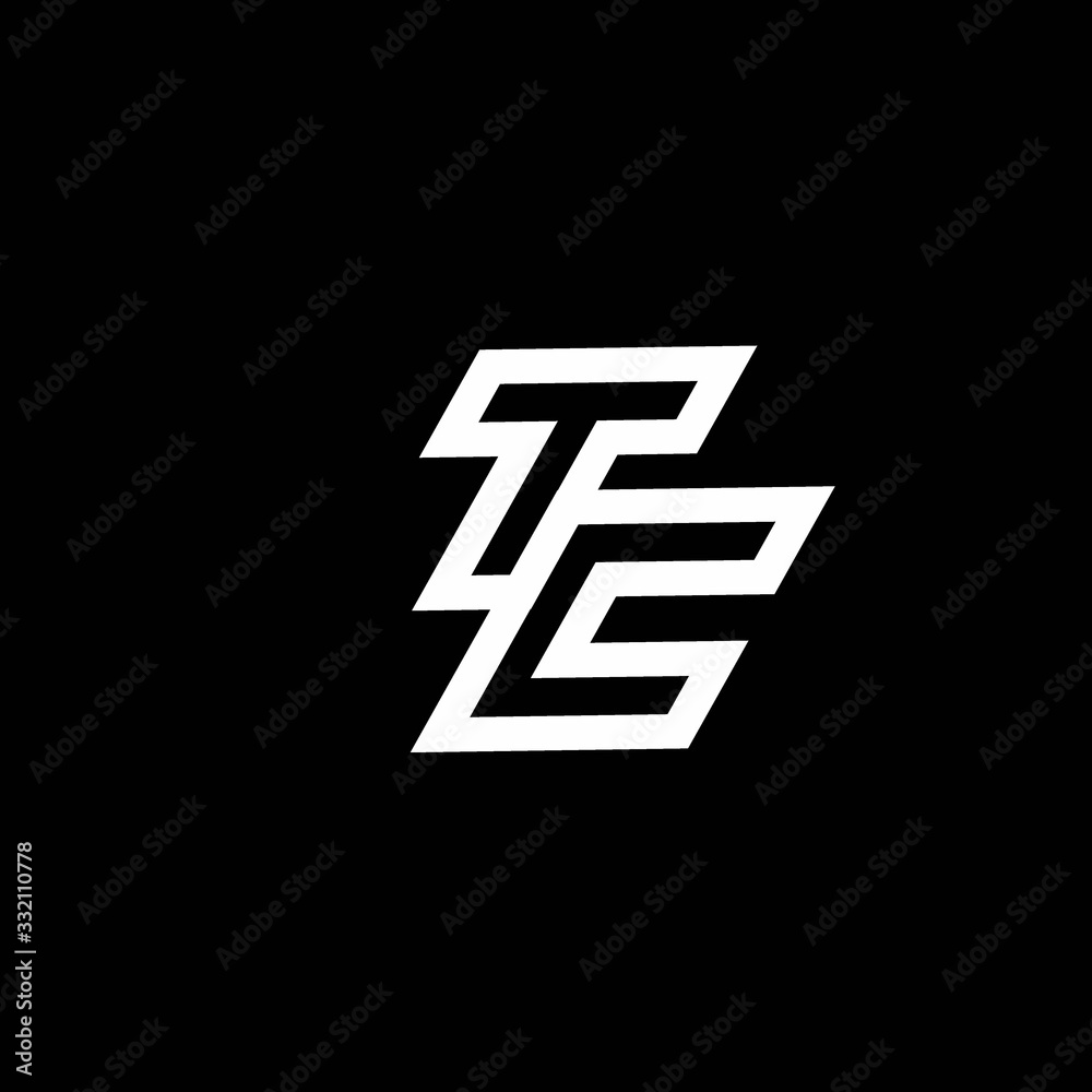 TC logo monogram with up to down style negative space design template ...