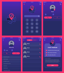 Wall Mural - call recorder ui design mobile user interface