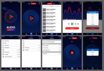 Wall Mural - audio cutter ui app mobile user interface