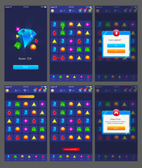 Wall Mural - diamant game ui design mobile user interface