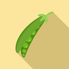 Sticker - Agriculture peas icon. Flat illustration of agriculture peas vector icon for web design