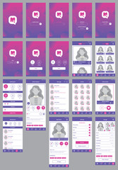 Wall Mural - love app ui design mobile user interface