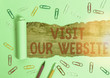 Word writing text Visit Our Website. Business photo showcasing visitor who arrives at web site and proceeds to browse