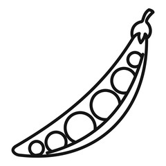 Poster - Nature peas icon. Outline nature peas vector icon for web design isolated on white background